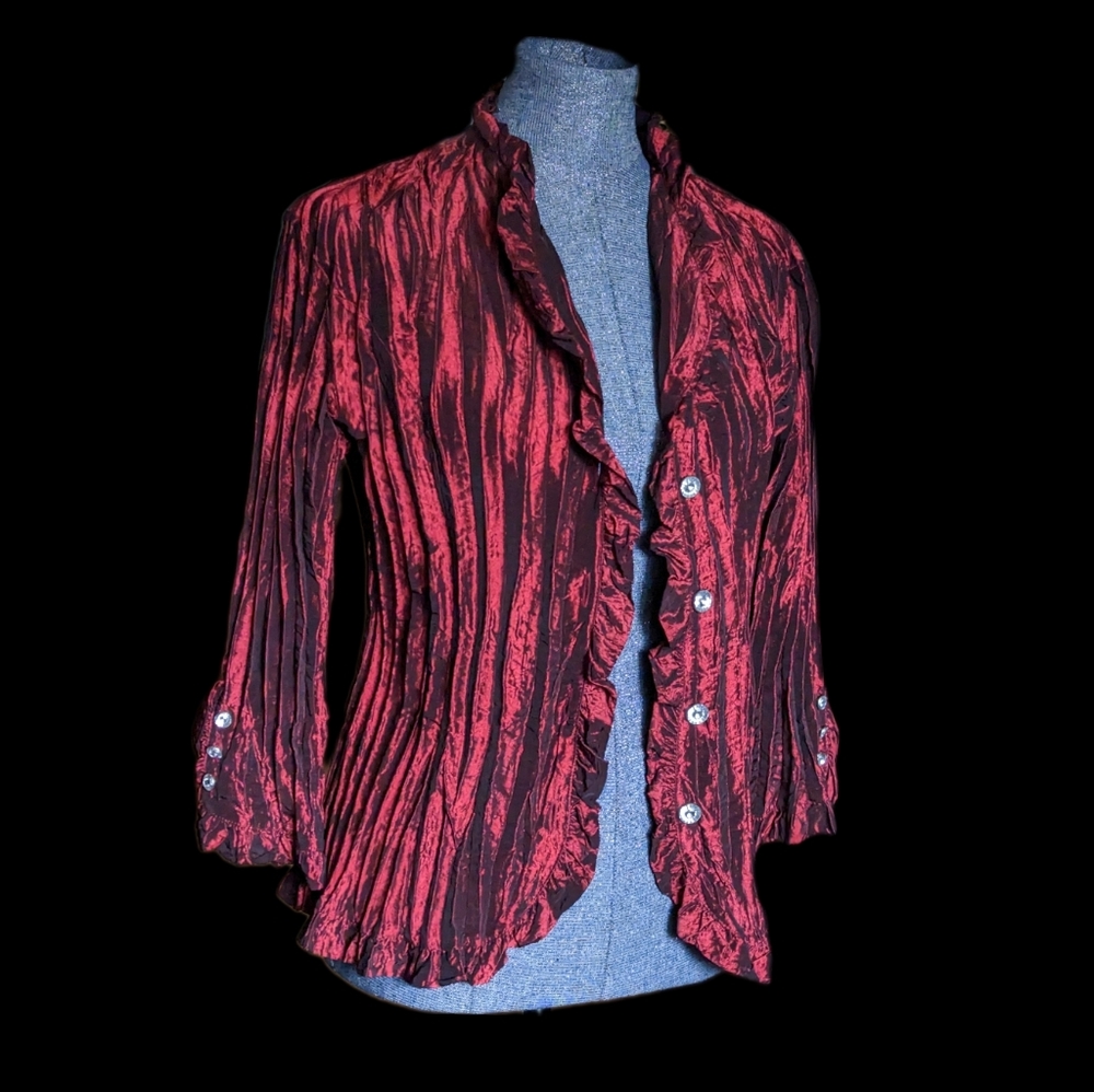 VTG NO IRON Dress Barn BLING button Down